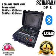 HARPMAN  8 CHANNEL POWER MIXER  EQ/EFFECT/BLUETOOTH/USB