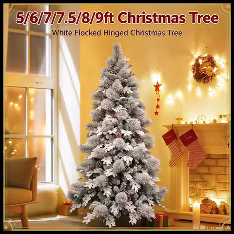 Garvee 5/6/7/7.5/8/9ft Home Christmas Tree PVC Christmas Pine Tree Xmas Party Decoration Encrypted L