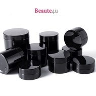 100ml 120ml 150ml 200m & 250ml & Black PET Container Jar Balang Plastik w.Plastic Black or Black Lid