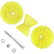 QWORK 4" x 7" Boat Trailer Roller Bow Stop, Polyurethane, 1/2" Mounting Hole, UV & Seawater Resistan