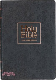 1447.KJV Holy Bible, Thinline Large Print Faux Leather Red Letter Edition - Thumb Index &amp; Ribbon Marker, King James Version, Black, Zipper Closure