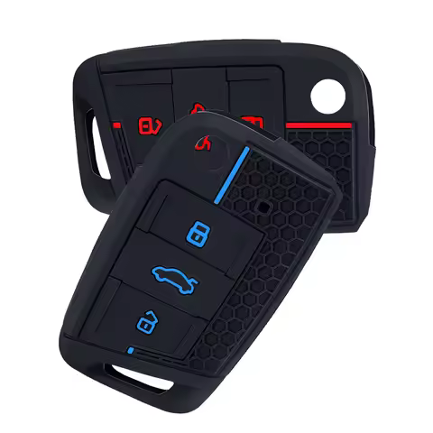 Silicone Car Key Cover Cap Fit For VW Golf 7 Mk3 Lion Polo T-cross Folding Case For Seat Toledo IV A