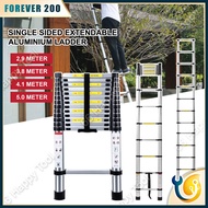 Single Sided Extendable Telescopic Aluminum Ladder 2.9m / 3.8m / 4.1m / 5m Foldable Lightweight Desi