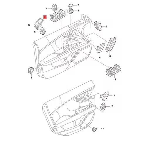 For Audi A6 S6 A7 A8 S8 RS6 RS7 RSQ3 4G0959851 4G09598515PR OEM New 1Pcs Power Window Lift Master Sw