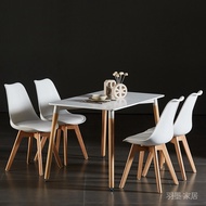 Home Eames Table Coffee Table Table Milk Tea Shop Solid Wood Table Simple Desk