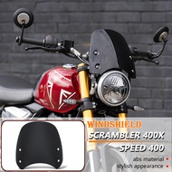 For Speed ​​400 Speed400 Scrambler 400X Scrambler400X Motorcycle front windshield Retro windshield S