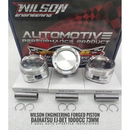 Wilson Engineering Piston Kits Forged 73MM 73.5MM Daihatsu  EJ-DET Turbo Kelisa Kenari Viva