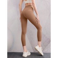 9 inch double triangle lined pants - Gym Yoga Pilates Flow-Q8