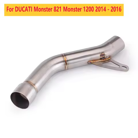51MM Exhaust Motorcycle Escape Middle Link Pipe Connect Exhaust Muffler For DUCATI Monster 821 Monst