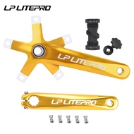 Litepro Crankset จักรยานการพับ Bmx 170มม.AL6061/T6 Cnc ข้อเหวี่ยงอัลลอยอะลูมิเนียมจักรยานพับพับ Cran