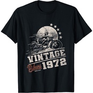 Vintage 1972 50Th Birthday 50 Yrs Motorcycle T-Shirt Men Gift