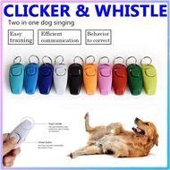 2in1 Dog Training Clicker w/ Whistle Pet Trainer Puppy Dog Training Clicker Whistle Sound Clicker