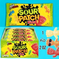 ขนมนำเข้า🇺🇸 เยลลี่รสเปรี้ยวสุดคลาสสิค SOUR PATCH KIDS Soft & Chewy Candy 2oz , ซองละ 140 บาท