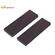2 Pcs Black Ebony Lumber Wood Timber Handle Plate for Music Instruments DIY Tools 3/8 Inch X 1.5 Inc