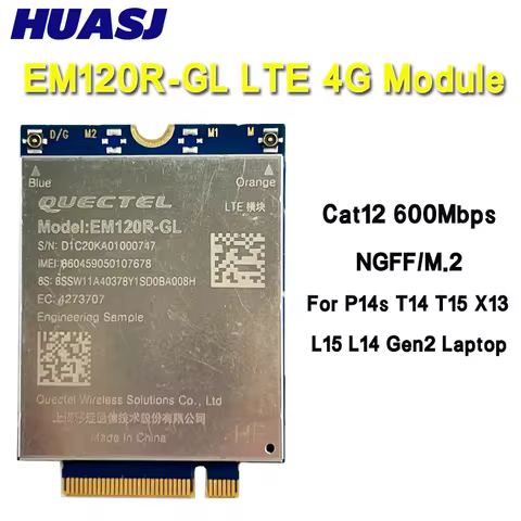 EM120R-GL LTE-A Cat12 4G M.2 Module WWAN Card For P14s T14 T15 X13 L15 L14 Gen2 Laptop WAN Adapter