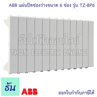 ABB แผ่นปิดช่องว่างขนาด 6 ช่อง รุ่น TZ-BP6 แผ่นปิดตู้ แผ่นปิด ช่องว่าง ฝาอุด เกาะราง สำหรับ ตู้คอนซู