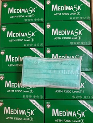 หน้ากากอนามัยMedimask🦄 สีเขียว🦄 เมดิแมสสีเขียว 3ชั้น ใช้ป้องกันฝุ่นPM2.5 พร้อมส่ง ผลิตในไทย