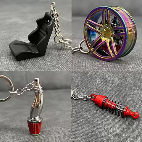 Luxury Metal Keychain Creative DIY Keyring Holder Car Key Chain Brake Disc Pendant For Men Women Jew