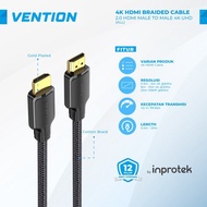 [[Promo]]Best Seller [2M - B05] Vention High Speed Nylon Braided HDMI Cable v2.0 4K - Cotton ALL, 10