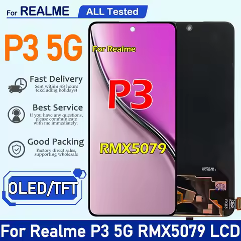 6.67" TFT/OLED LCD For Realme P3 5G LCD RMX5079 Display Touch Screen Digitizer Assembly For Realme P