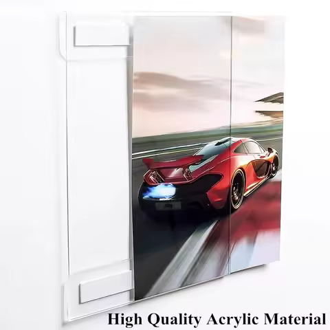 A4 Wall Mount Adhesive Acrylic Sign Holder Menu Paper Ad Frame Display Stand 8.5" X 11" Restaurant P