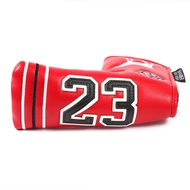 Leather SHABIER Red #23 Strong Magnetic Closure Golf Blade Putter Head Cover
