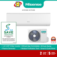 (Save 4.0) Hisense Air Conditioner (1.0HP / 1.5HP) R32 HiSmartApp Control DC Inverter Expert 5-Stars AirCond AI10TUGS / AI13TUGS