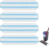 4 pcs Mop Pads Replacements Compatible with O Cedar H2prO Flat Mop Microfiber Mop Replacement Heads