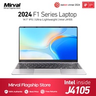 Mirval F1 14'' Laptop 1080P IPS Intel J4105 DDR4 8GB RAM 256GB SSD Computer Windows 10 Portable Notebook For Office Student