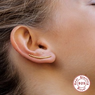 BOAKO 2021 Trend Gift 100 925 Sterling Silver Stud Earring For Women Round Bead Earrings Ear Climber Luxury Jewelry Pendientes