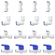 Beduan Water Push to Connect Quick Connect Fitting 3/8" Tube OD for RO Water Reverse Osmosis System 