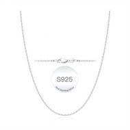 925 Sterling Silver Exquisite Women's Necklace, 1.1mm Twisted Chain, Hypoallergenic and Comfortable 