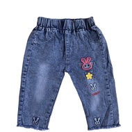 Girls' Jeans Cute 7-point jeans for girls - 3-7 years