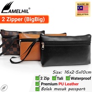 3 Zipper Mini Coin Bag Waterproof Beg Duit Syiling Zip Wallet Card Wallet Pasport Bag