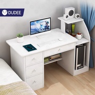 DUDEE Modern desk โต๊ะคอมพิวเตอร์ โต๊ะทำงาน อ่านหนังสือ ขาว80cmWG44 โต๊ะคอมตามขนาด