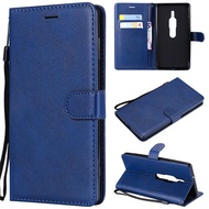 Folio Wallet Phone Case for Sony Xperia L1 E6 L2 L3 L4 XA1 Ultra Z6 XZ1 Compact XZ2 Premium Solid color Simple Cover