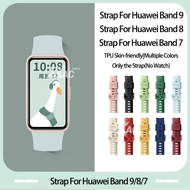 Silicone Watchbands For Huawei Band 9 Strap Replacement Strap For Huawei Band 8 Correa Bracelet For 