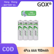 GOX AA and AAA 1.2V Ni-MH Rechargeable Battery 2450mAh and 900mAh (4Pcs/1Box)