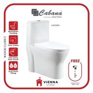 Cabana One Piece Water Closet Rimless WC Toilet Bowl S trap 10 Inch 250mm Jamban Tandas CWC816. 马桶