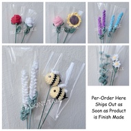 [PRE-ORDER] Hand Woven Handmade and Bulk Order crochet flower yarn wool present gift anniversary gra