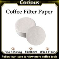 Cocious 100pcs 51mm/58mm Coffee Filter Paper Portafilter Basket Round Coffee Maker Paper Filter