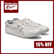 ONITSUKA TIGER - MEXICO 66 (MEN WOMEN) HERITAGE รองเท้าลำลองสีเงินสีขาวขนาดเล็ก - D508K-0193