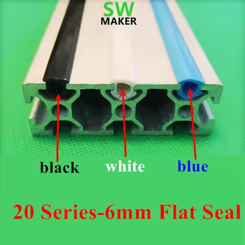 1 meter black/white/blue 20 series 6mm flat seal for 2020 aluminum profile soft Slot Cover/Holder CN
