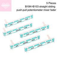 [guyumao] 5 Pcs 75 MM Double B10K Oril B10KX2 Behringer Pot Mixer Fader MY
