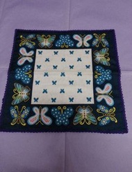 全新Anna sui方巾 手帕 限量滿版蝴蝶漫飛手帕 方巾～藍色款