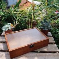 ShouZhuo handmade---緬甸花梨銀霞玻璃木盒(可依需求製作做內部)