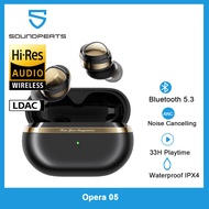 Soundpeats Opera 05 Bluetooth V5.3 Hi-Res LDC ANC ENC 12Mm Điều Khiển âm thanh nổi Trong Suốt Chế Độ
