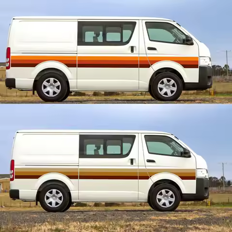 Car Vinyl Stickers BRISBANE BODY STRIPE DECAL For TOYOTA HIACE VAN H200 modification Fashion sports 