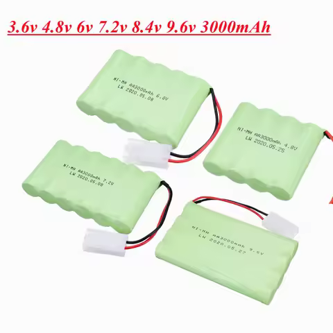 3.6V/4.8V/6V/7.2V/8.4V/9.6V 3000mah NI-MH Rechargeable Battery Tamiya Plug for Rc toys Car Boat Tank