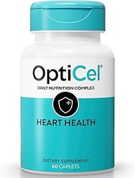 OptiCel Heart Health, Blood Pressure &amp; Cholesterol Support Supplement, Magnesium, K2, Trans-Resveratrol, Quercetin, Curcumin, Supports Anti-Hypertension, Cardio, and Circulatory Health, 60 Capsules